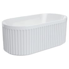 Eleanor Gloss White Acrylic Fluted Freestanding Bath